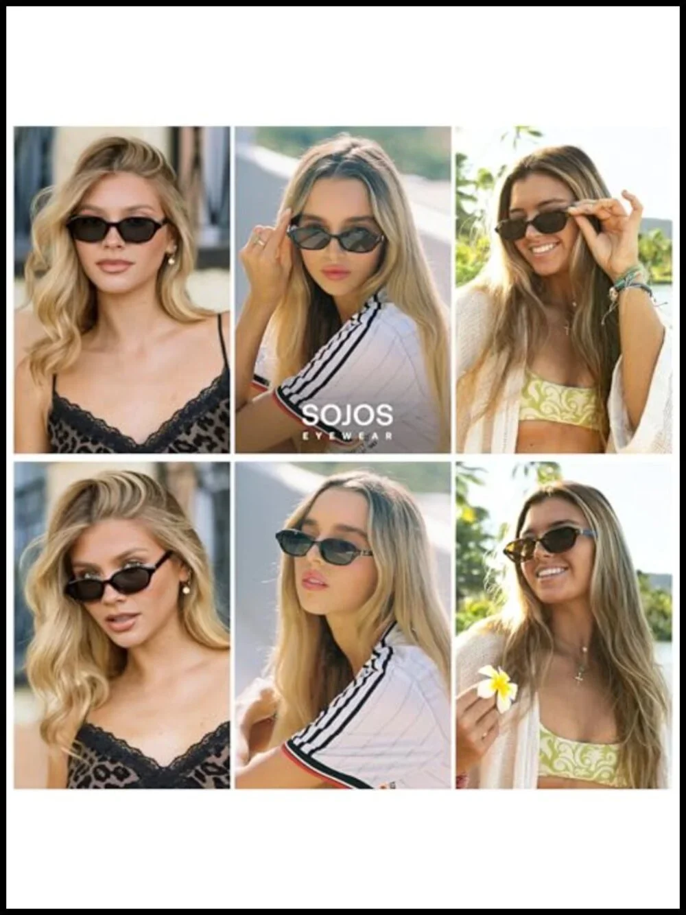 Retro Rectangle Polarized Sunglasses for Women Men Trendy Hexagon Narrow Chic